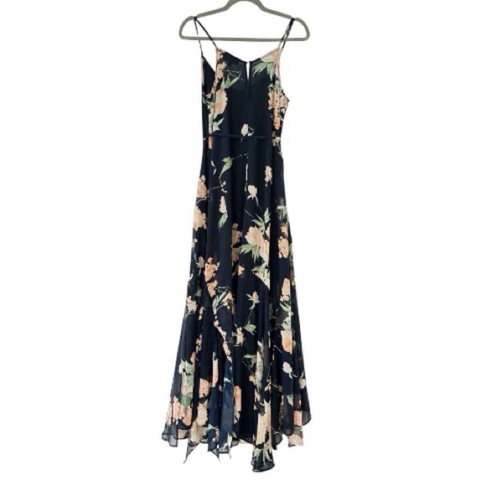Lulu’s Feeling Freesia Navy Blue Floral Print Maxi Dress Size Small - Picture 8 of 9